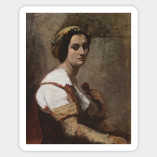 Sibylle by Jean-Baptiste-Camille Corot Sticker